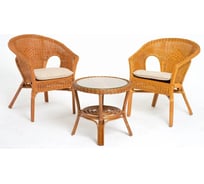 Комплект для отдыха Vinotti 2 кресла, стол 02/08 Коньяк