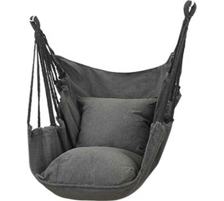 Кресло-гамак с двумя подушками ZDK серое hammock1