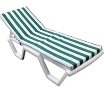 Матрац для шезлонга бело-зелёный TWEET M4VWG