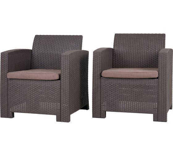Кресло B:rattan Arizona, 2 шт., венге, 2 подушки 40-712-2/4 BIO