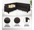 Садовый диван L-угловой ротанг мокко (подушки серого цвета) HOMLYGREEN ARD259404 3