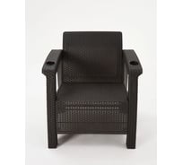 Комплект садовой мебели WORKY HomlyGreen 5+1+1+обеденный стол 153х79, с комплектом бордовых подушек ARD259392