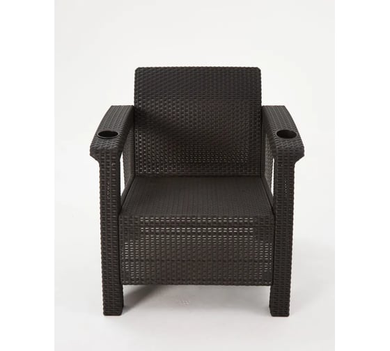 Комплект садовой мебели WORKY HomlyGreen 5+1+1+обеденный стол 153х79, с комплектом бордовых подушек ARD259392