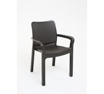 Комплект садовой мебели HomlyGreen 5+3стула+обеденный стол 153х79х70, с комплектом черных подушек WORKY ARD259358