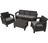 Комплект садовой мебели Set 3+1+1+кофейный столик+подушки серого цвета HOMLYGREEN ARD259203