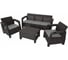 Комплект садовой мебели Set 3+1+1+кофейный столик+подушки серого цвета HOMLYGREEN ARD259203 1