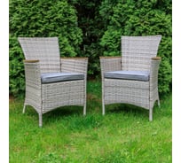 Комплект садовых кресел из искуственного ротанга Royal Family AMELIA - 6 шт., бежевый 763-21-21-6