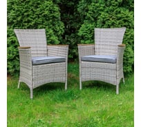 Комплект садовых кресел из искуственного ротанга Royal Family AMELIA - 8 шт., бежевый 763-21-21-8