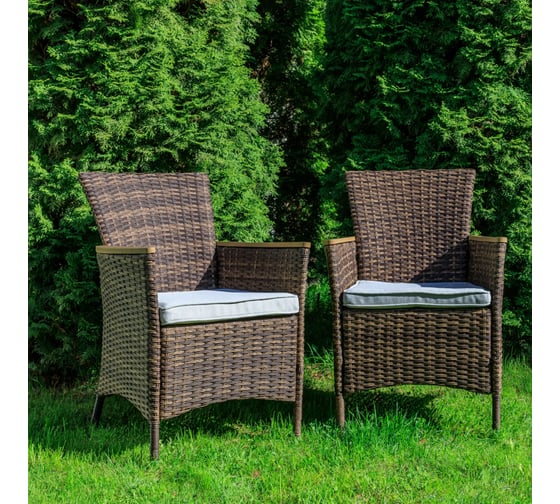 Комплект садовых кресел из искуственного ротанга Royal Family AMELIA - 2 шт., коричневый 763-61-21-2 1