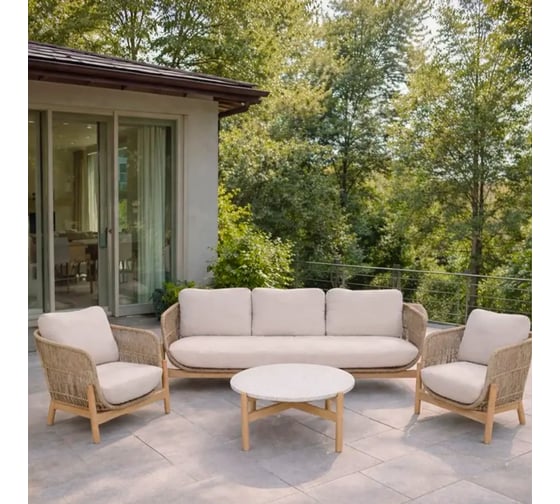 Набор садовой мебели Royal Family ELEONORA, лаунж-зона с 3-х местным диваном из акации 111-21-31 1