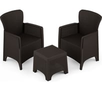 Набор ЗПИ "Альтернатива" Ротанг Лайт (2 кресла, стол) мокко М9031