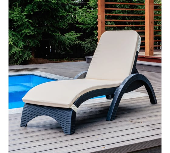 Шезлонг Royal Family Mark, серый с матрасом 20-71-21 1