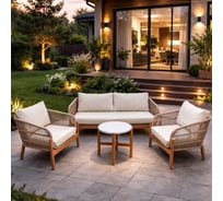 Набор садовой мебели ELEONORA, лаунж-зона с 2-х местным диваном из акации Royal Family 111-21-21