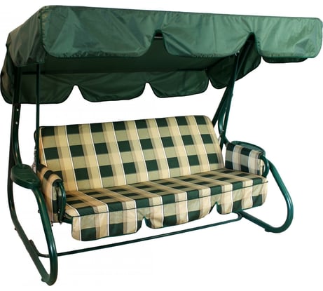 Садовые 3-х местные качели Garden Story Марли зеленый каркас 7030