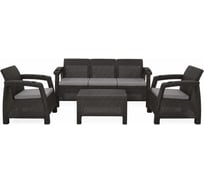 Комплект садовой мебели Set 3+1+1+стол 94х94х74 см+подушки серого цвета HOMLYGREEN ARD259204