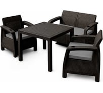 Комплект садовой мебели Set 2+1+1+стол 94х94х74 см+подушки серого цвета HOMLYGREEN ARD259199