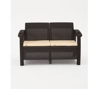 Комплект садовой мебели WORKY HomlyGreen 5+2+1+обеденный стол 153×79 см, с комплектом бежевых подушек ARD259363