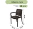 Садовое кресло 4 шт RODOS цвет венге HOMLYGREEN ARD258801 3