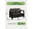 Садовый диван 2-х местный 127х70х79 см мокко (с подушками бордо) HOMLYGREEN ARD257872 2