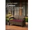 Садовый диван 2-х местный 127х70х79 см мокко (с подушками бордо) HOMLYGREEN ARD257872 4
