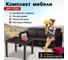 Комплект садовой мебели (3-х местный диван + стол 94х94х74 см) мокко бордовые подушки HOMLYGREEN ARD259258 2