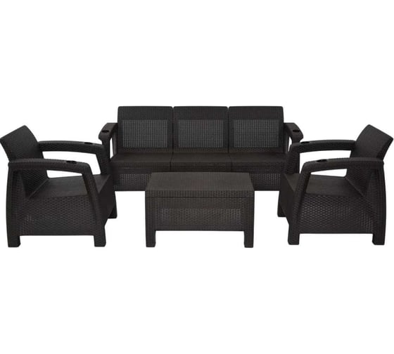 Комплект садовой мебели Set 3+1+1+стол 94х94х74 см без подушек HOMLYGREEN ARD258562