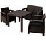 Комплект садовой мебели Set 2+1+1+стол 94х94х74 см+подушки черного цвета HOMLYGREEN ARD259209 1