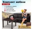 Комплект садовой мебели (3-х местный диван + стол 94х94х74 см) мокко коричневые подушки HOMLYGREEN ARD259254 2