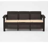 Комплект садовой мебели WORKY HomlyGreen (3-местный диван + стол 94×94×74 см), мокко, бежевые подушки ARD259257