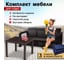 Комплект садовой мебели (3-х местный диван + стол 94х94х74 см) мокко темно-синие подушки HOMLYGREEN ARD259253 2