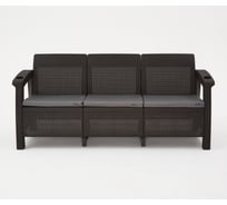 Комплект садовой мебели WORKY HomlyGreen (3-местный диван + стол 94×94×74 см), мокко, серые подушки ARD259255