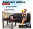 Комплект садовой мебели (3-х местный диван + стол 94х94х74 см) мокко серые подушки HOMLYGREEN ARD259255 2