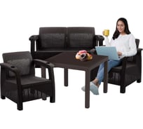Комплект садовой мебели WORKY HomlyGreen Set 2+1+1+стол 94×94×74 см без подушек ARD258559