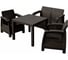 Комплект садовой мебели Set 2+1+1+стол 94х94х74 см без подушек HOMLYGREEN ARD258559 1