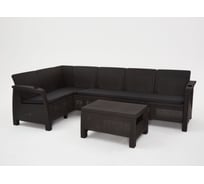 Комплект садовой мебели WORKY HomlyGreen Set 5+Кофейный столик+подушки черного цвета ARD259218