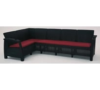 Комплект садовой мебели WORKY HomlyGreen Set 5+Стол 94х94х74см.+подушки бордового цвета ARD259237