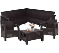 Комплект садовой мебели WORKY HomlyGreen Set 5+1+1+Кофейный столик без подушек ARD258553