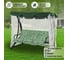 Качели садовые Green Days 3-мест, 198х115х176 см, 250 кг, , мос сет, зел, пальма, LG5467M, мет-л 414468 4