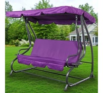 Качели садовые Green Days 3-мест, 200х120х164 см, 300 кг, , раск, лаванд, без рисунка, YTGSW030-19-32 461977
