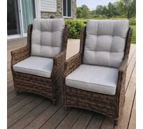 Комплект обеденных кресел ROYAL FAMILY из искусственного ротанга NICOLE, коричневый 256-61-21