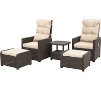 Комплект уличной мебели B:rattan MANCHESTER OTTO SET 2, венге CHR02VB