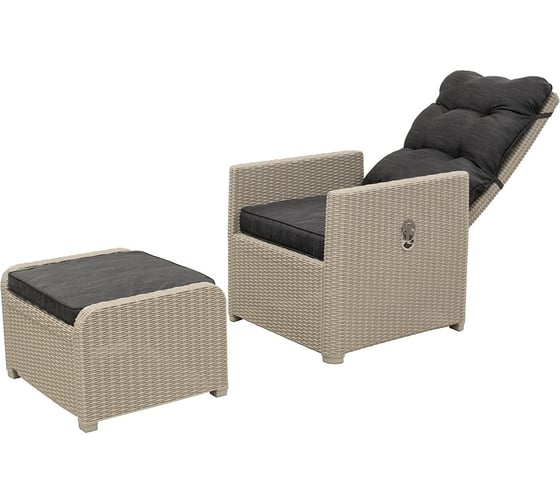 Комплект уличной мебели B:rattan MANCHESTER OTTO SET 2, серый CHR02GA