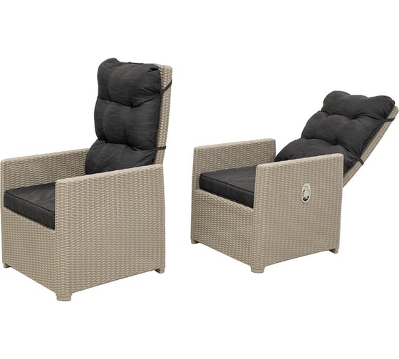 Комплект уличной мебели B:rattan MANCHESTER OTTO SET 2, серый CHR02GA