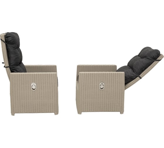 Комплект уличной мебели B:rattan MANCHESTER OTTO SET 2, серый CHR02GA