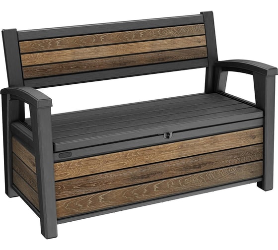 Скамья-сундук Keter Deco Garden Bench 227 L Walnut 261839
