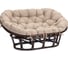 Диван Tetchair Мамасан/Mamasan (23/02 W) /с подушкой/ 169х102х80см, античный черно-коричневый, матрац 182х119см, рогожка, меланж 25867 1