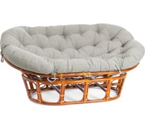 Диван Tetchair Мамасан/Mamasan (23/02 W) /с подушкой/ 169х102х80см, коньячный, матрац 182х119см, ткань серо-бежевая 3м 16/2 25285