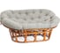 Диван Tetchair Мамасан/Mamasan (23/02 W) /с подушкой/ 169х102х80см, коньячный, матрац 182х119см, ткань серо-бежевая 3м 16/2 25285 1