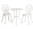 Комплект Tetchair Вальс Цветов/Waltz of Flowers (стол+2 стула) алюминиевый сплав, D60/H67, 52х40х89см, античный белый 11382 1