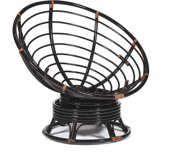 Кресло-качалка Tetchair Папасан/Papasan (W 23/01 B) /без подушки/ 115х78х104см, античный черно-коричневый 5217